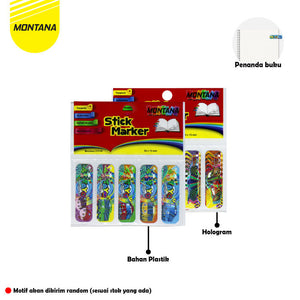 MONTANA Sticky Note Kertas Memo Tempel Hologram Stick Marker Motif Random 211H