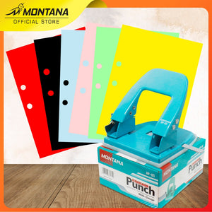 MONTANA Punch Pembolong Kertas Maksimum A4 15 x 11 cm Paper Hole Puncher With Lock HP-85
