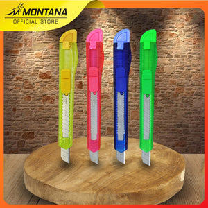 MONTANA Cutter Pisau Pemotong 13 x 1.5 cm Blade Knife Serbaguna CT-300/Retail