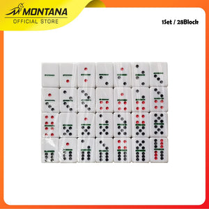 MONTANA Batu Domino Gaplek Game Kartu 1 Set Domino Stone Double 6 Dots TDM-28/Pack