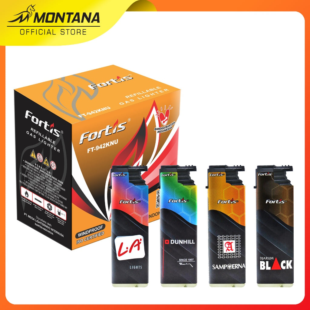 MONTANA Korek Api Bara Gas Lighter 7.7 x 2.4 Cm Modern Contemporary MN-94KMB/Box