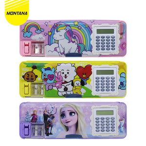MONTANA Kotak Pensil Kalkulator 20x8 Cm Pencil Case Calculator Study Set Tempat Alat Tulis 102-1