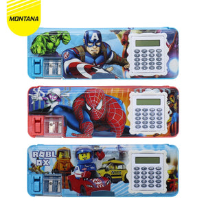 MONTANA Kotak Pensil Kalkulator 20x8 Cm Pencil Case Calculator Study Set Tempat Alat Tulis 102-1