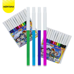 MONTANA Paket Mewarnai 3.0 Pensil Warna TH-700 + 12 Color Spidol MP 828