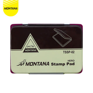 MONTANA Stamp Pad Hero Bak Bantalan Stempel Cap No. 1-2 Warna Violet Tahan Lama TSSP