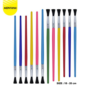 MONTANA Art Brush Set Alat Lukis Kuas Cat Air Minyak 18 - 20 cm Watercolor Brush Acrylic TBS 1-12