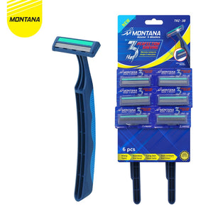 MONTANA 3 Razor Blades Stainless Alat Cukur 3 Mata Pisau 118m Perfection Shaving TRZ-3B