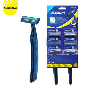 MONTANA 3 Razor Blades Stainless Alat Cukur 2 Mata Pisau 118m Perfection Shaving TRZ-2B