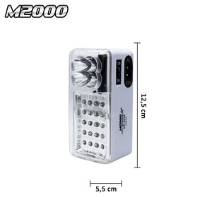 MONTANA x M2000 Lampu Senter Emergency LED 12.5 x 5.5 cm Flashlight Rechargeable MR-924-E