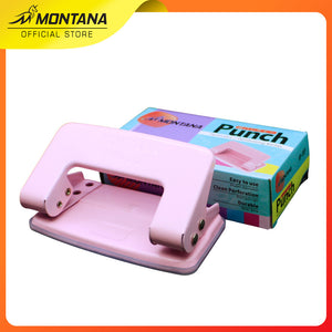 MONTANA Punch Pembolong Kertas Maksimum A4 Paper Hole Puncher With Lock HP-30 Pastel Color