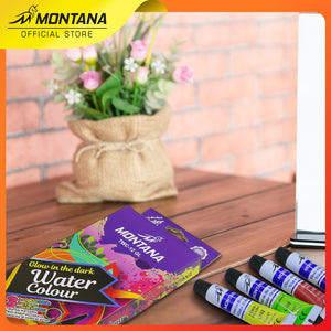 MONTANA Water Colour Cat Akrilik 12 Warna Rich Pigments & Fast Drying TWC-12 Glow In The Dark Series