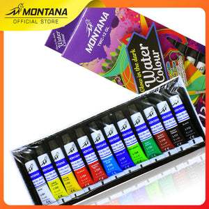 MONTANA Water Colour Cat Akrilik 12 Warna Rich Pigments & Fast Drying TWC-12 Glow In The Dark Series