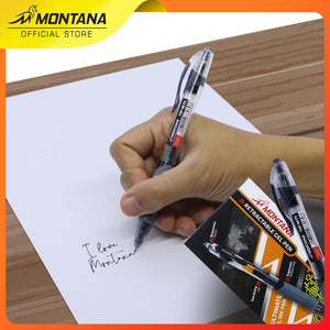 MONTANA Ultimate Gel Ink Pen Ballpoint 0.5 mm Retractable Pulpen Tulis