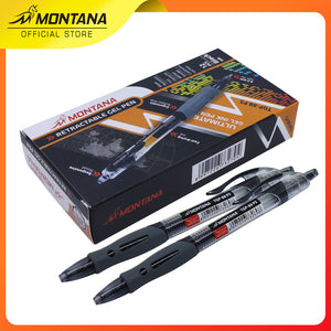 MONTANA Ultimate Gel Ink Pen Ballpoint 0.5 mm Retractable Pulpen Tulis