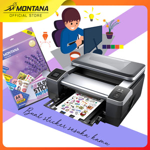 MONTANA Glossy Sticker Photo Paper A4 20 Sheets 120 GSM Kertas Foto Stiker TGS-A420