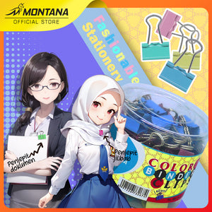 MONTANA Color Binder Clip Penjepit Kertas 15 mm 60 Pcs Klip Warna Warni MBC-105JR