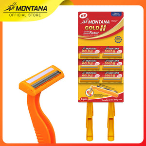 MONTANA Razor Blades Stainless Alat Cukur 2 Mata Pisau Gold Edition 118m Perfection Shaving TRZ-2W