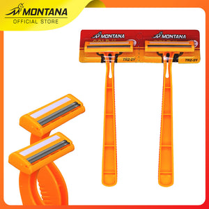 MONTANA Razor Blades Stainless Alat Cukur 2 Mata Pisau Gold Edition 118m Perfection Shaving TRZ-2W