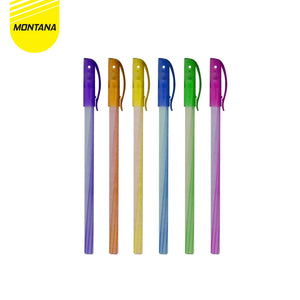 MONTANA Buy 1 Get 1 Pulpen Pena 0.7mm Fine tip Free 1 Pcs Ballpoint Bunga + Pegas 121-ST