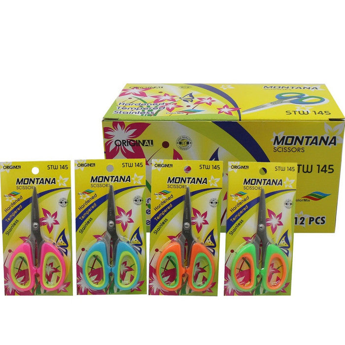 MONTANA Scissors Gunting Stainless Steel 11.4 Cm Multipurpose Kuat Tajam Anti Karat STW-145/Lusin