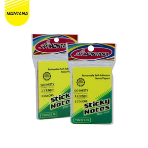 MONTANA Bundling Sticky Note Kertas Memo Tempel 3 Size Notes Papers Mix Warna