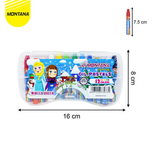 MONTANA Oil Pastel Krayon Minyak 12 Warna Waterproof Alat Mewarnai TOP-12 1 Gross
