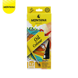 MONTANA Bundling 1 Pcs Kuas Brw-01 + 1 Set Oil Colour TOC-12 PT