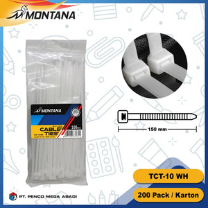 MONTANA Cable Ties Nylon Kabel Tis Pengikat 100Pcs TCT-10WH