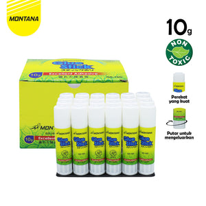 MONTANA Glue Stick Lem Batang 10g Excellent Adhesive Perekat Serbaguna GS-10 /BOX