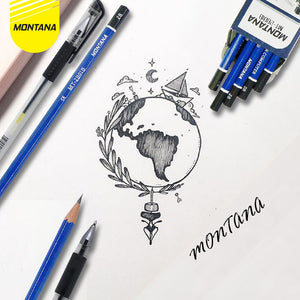 MONTANA Pensil 2B Lulus Uji Komputer 1 Gross Pencil Alat Tulis Sekolah dan Kantor MT2B01-B