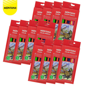 MONTANA Pensil Warna 1 Gross 12 Color Pencils Bright and Smooth TH-700