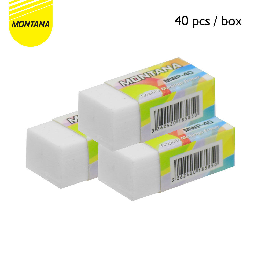 MONTANA Eraser / Penghapus karet putih, bahan latex putih bersih