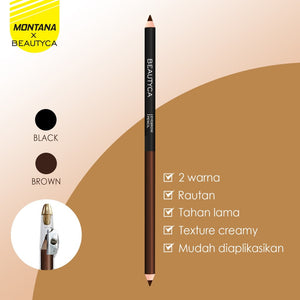 MONTANA X BEAUTYCA Pensil Alis 2.5g Eyebrow Pencil Texture Creamy Tahan Lama