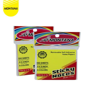 MONTANA Bundling Sticky Note Kertas Memo Tempel 3 Size Notes Papers Mix Warna
