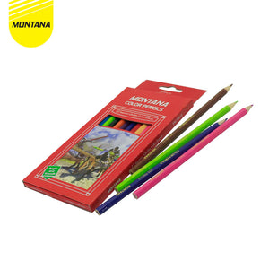 MONTANA Pensil Warna 1 Gross 12 Color Pencils Bright and Smooth TH-700