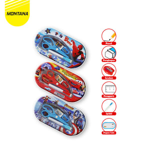 MONTANA Kotak Pensil 18 x 6 x 3 cm Pencil Case Study Set Tempat Alat Tulis 3339