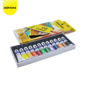 MONTANA Bundling 1 Pcs Kuas Brw-01 + 1 Set Oil Colour TOC-12 PT