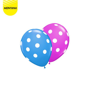 MONTANA Balon Latex Polkadot 5 Pcs Balloons Warna-Warni MLMS/Retail