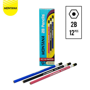 MONTANA Bundling Pensil 2B 3 Lusin Gratis 1 Lusin Pensil Karakter Pencil Alat Tulis
