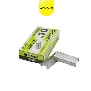 MONTANA Staples Isi Stapler No 10 4 Pcs Refill Jegrekan Hekter RS-10/Retail