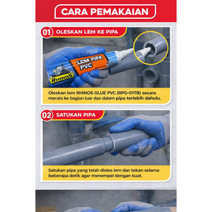 MONTANA Rhinos Lem Pipa Paralon PVC 40 Gram Merekat Dalam Air RPG-01TB