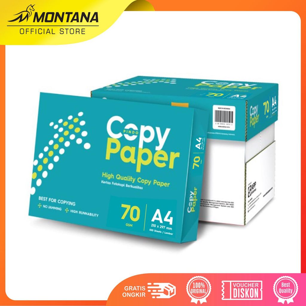 MONTANA X SiDU Copy Paper Kertas Fotocopy 75 GSM A4 Box Isi 5 Rim copy