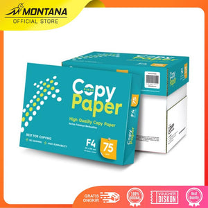 MONTANA X SiDU Copy Paper Kertas Fotocopy 75 GSM F4 Box Isi 5 Rim copy