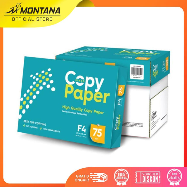 MONTANA X SiDU Copy Paper Kertas Fotocopy 75 GSM F4 Box Isi 5 Rim copy