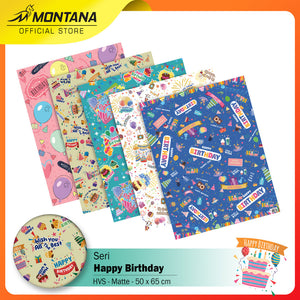 MONTANA Kertas Kado Wrapping Paper Paket isi 10 Pcs