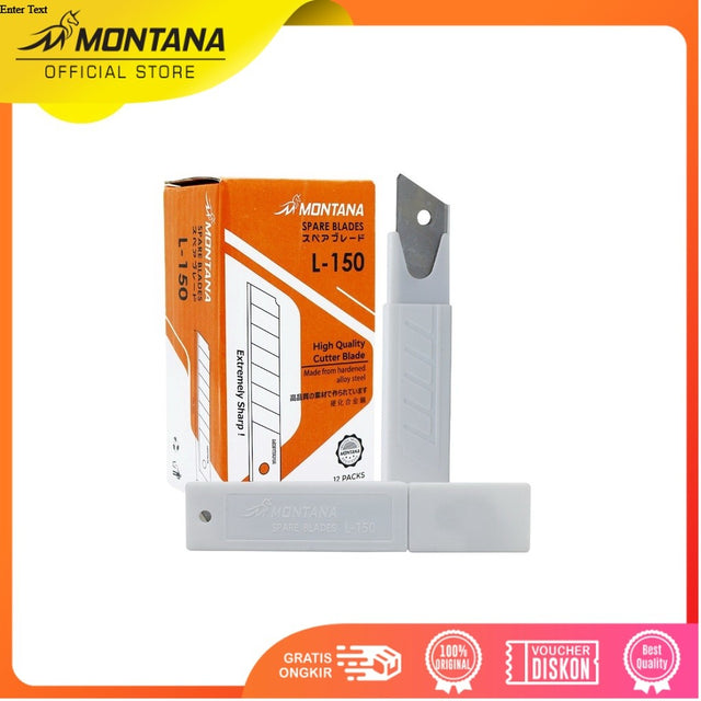 MONTANA Cutter Isi Pisau Pemotong Blade Knife Cutting Blade Refill Serbaguna L-150 1/Refill