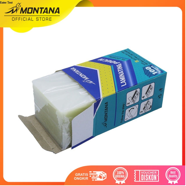MONTANA Plastik Laminasi 250 micron Laminating Film Ukuran ID KTP TL-P250M