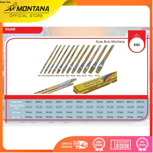 MONTANA Brush Kuas Cat Air Lukis 31.8 cm Watercolor Brush Acrylic Nylon BRW-2/Retail