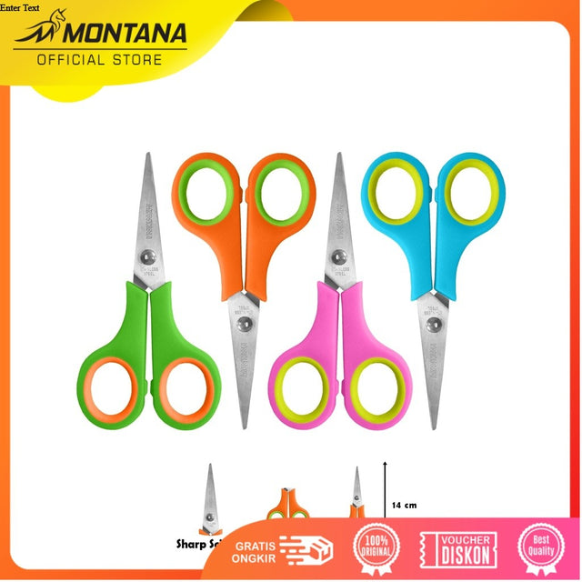 MONTANA Scissors Gunting Stainless Steel 14 Cm Multipurpose Kuat Tajam Anti Karat STW-550/Retail