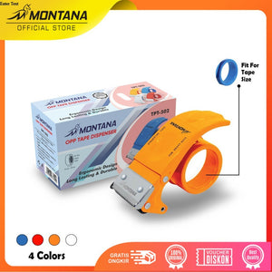 MONTANA Tape Dispenser Lakban 14.2 x 8.5 x 6 cm Long Lasting & Durable Serbaguna TPT-502